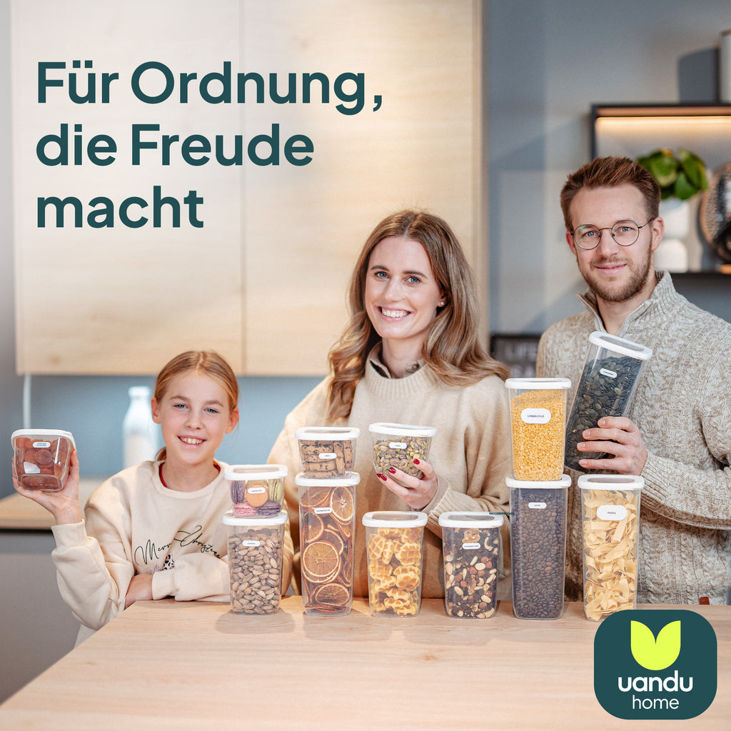 uandu Vorratsdosen mit Deckel luftdicht