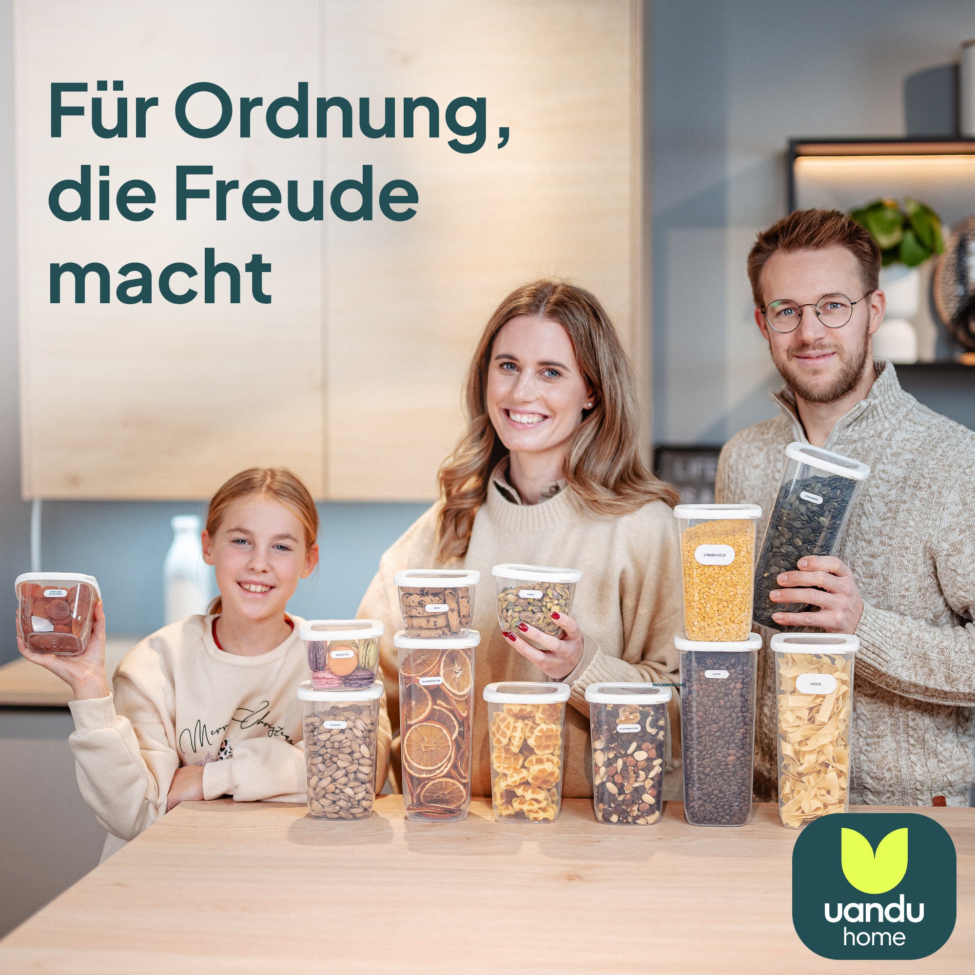 uandu Vorratsdosen mit Deckel luftdicht