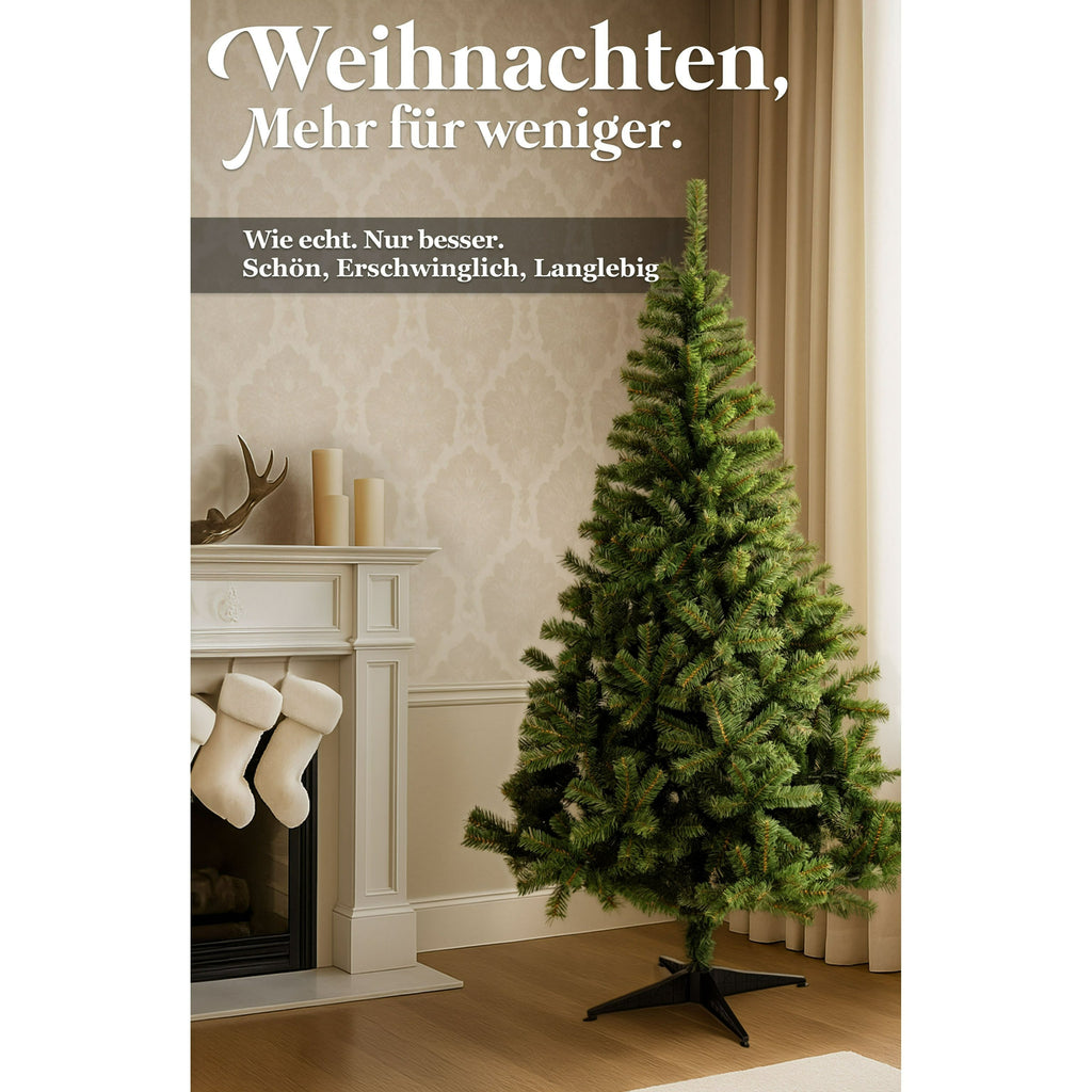 Künstlicher PVC-Weihnachtsbaum, 180 cm, Grün