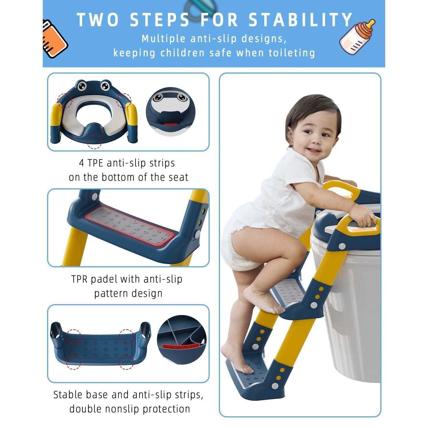 Kinder-Toilettenstuhl mit Treppe