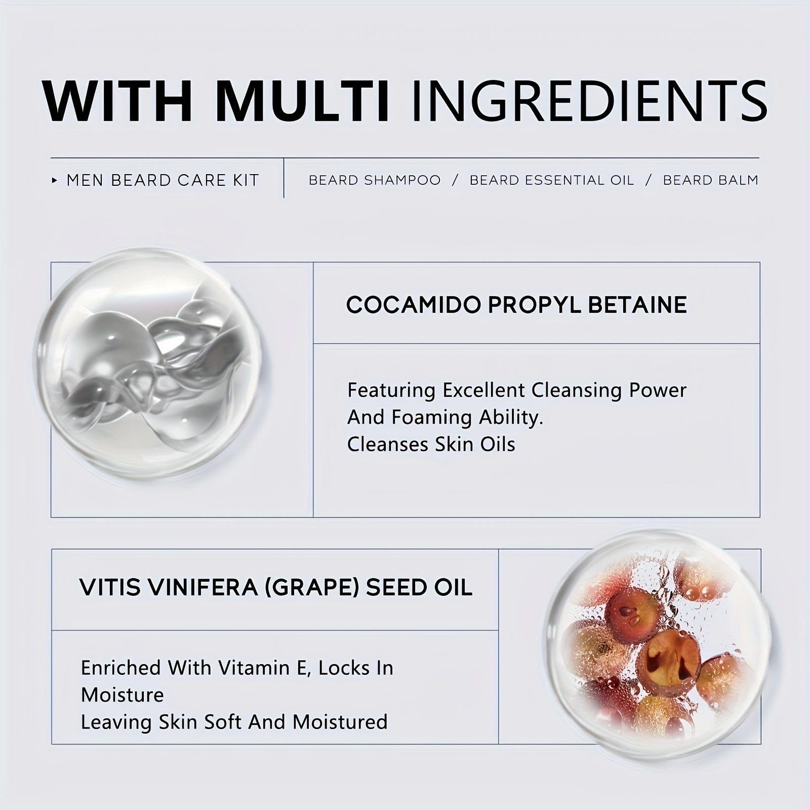 3-teiliges Bartpflege-Set für Männer