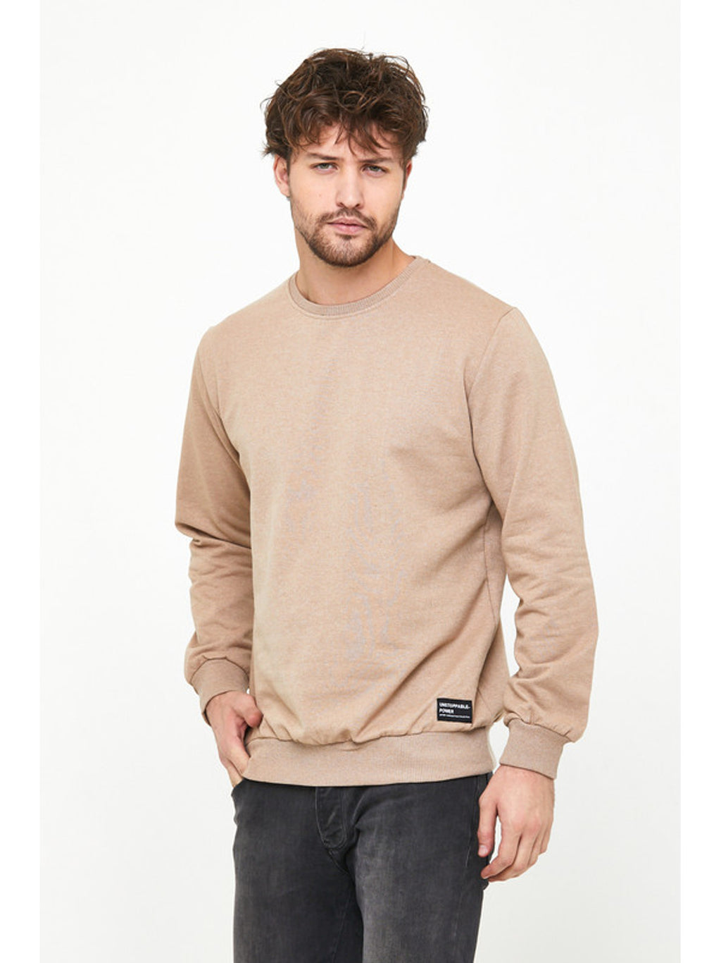 Herren Sweatshirt Klassischer Pullover ohne Kapuze