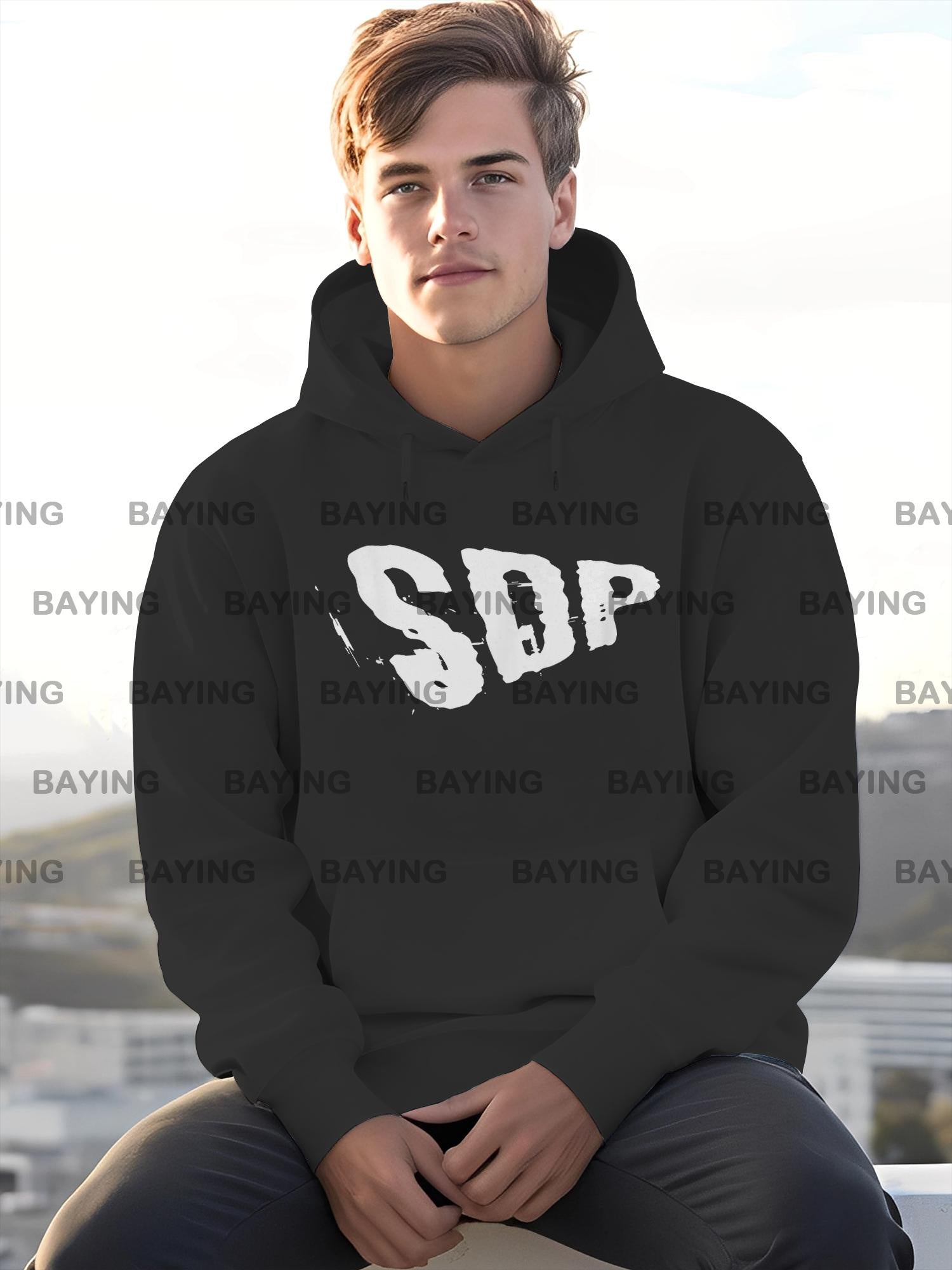 SDP Logo Hoodie T-Shirt für Herren & Damen – Unisex  Sweatshirt mit Kangaroo-Tasche
