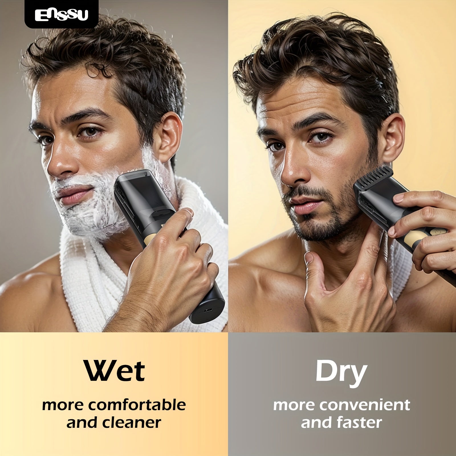 Enssu Herren Profi-Haarschneider mit Selbstreinigungssystem