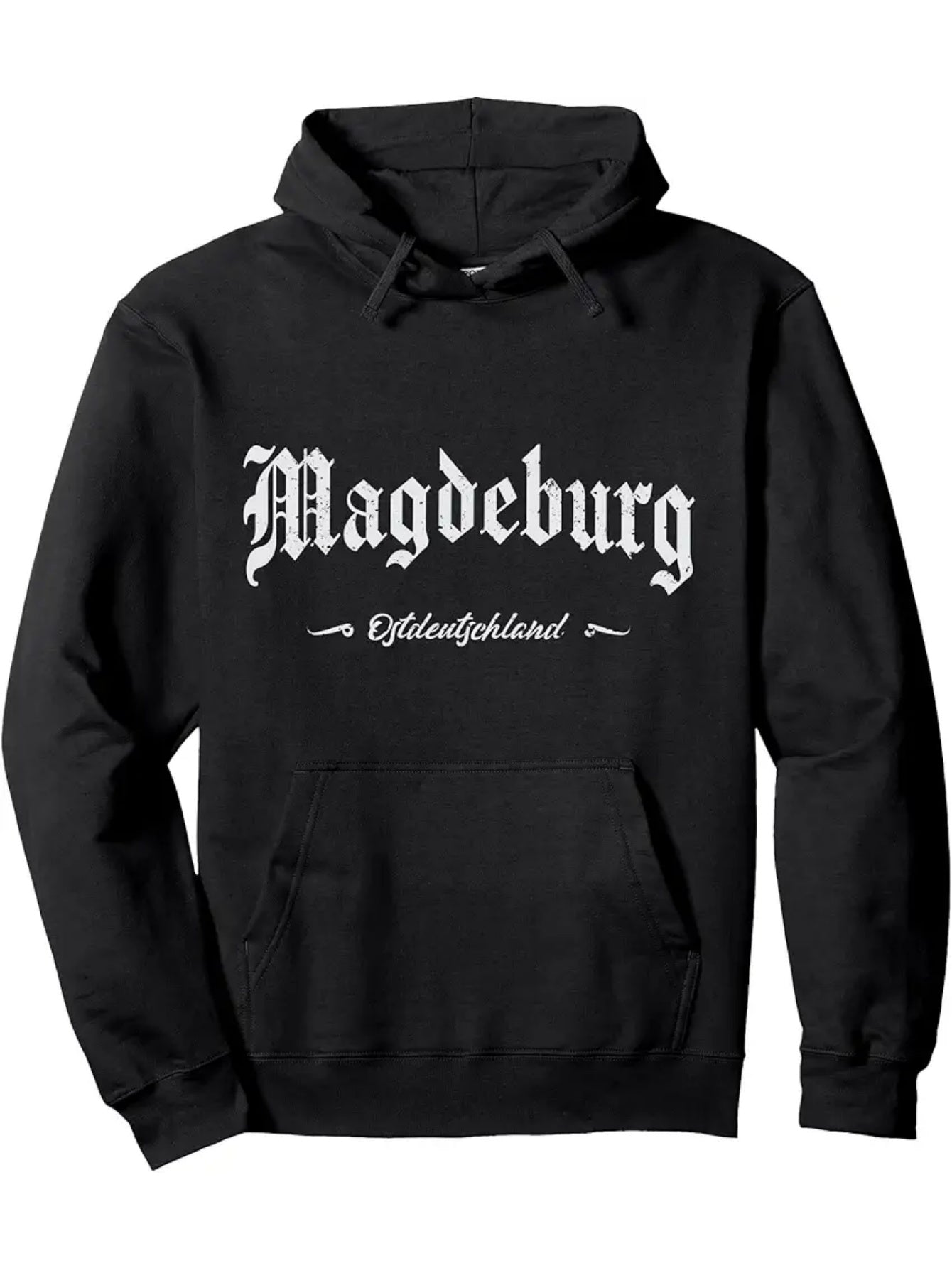 Herren Magdeburg Gothic Schriftzug Kapuzenpullover