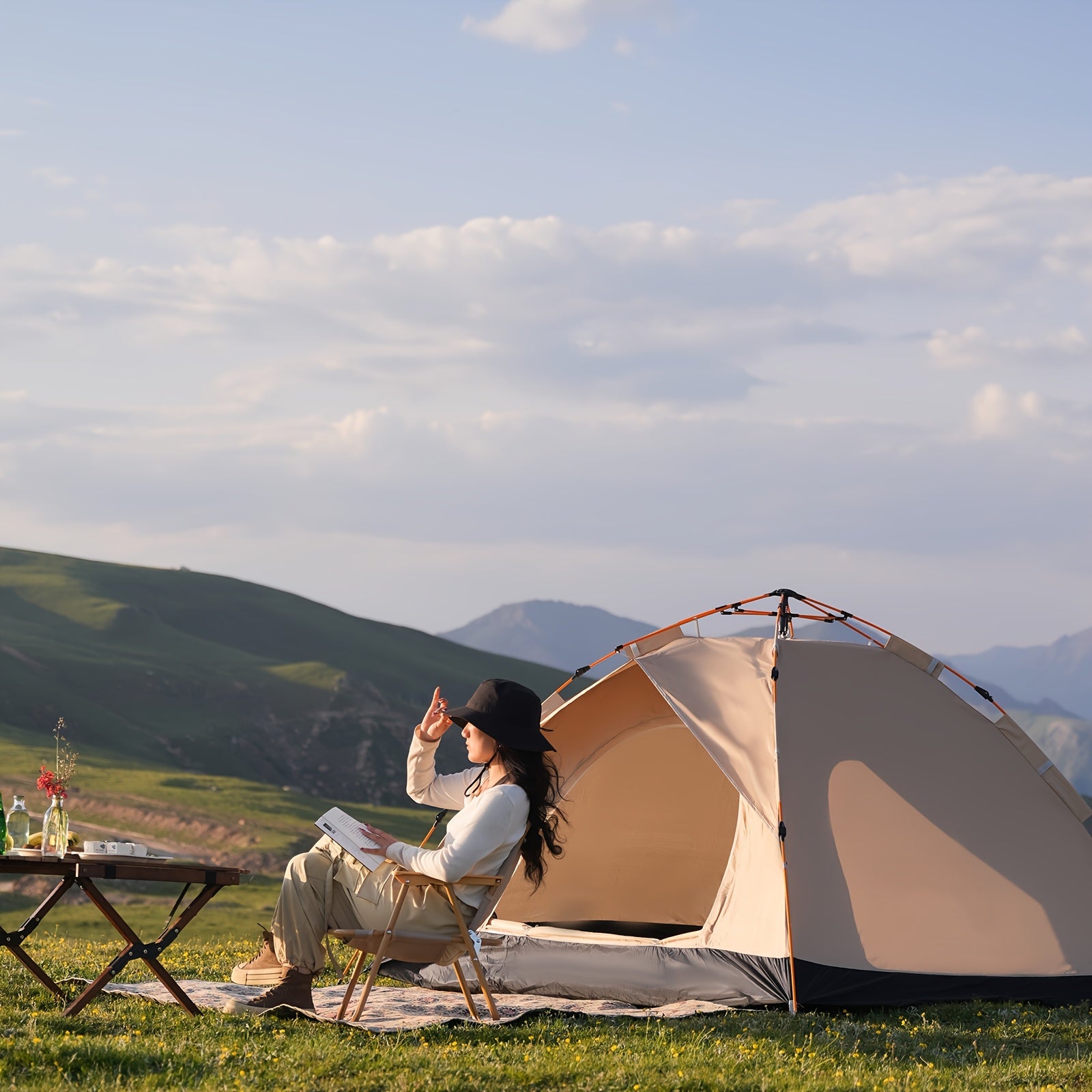 2/4-Personen Outdoor-Campingzelt, Schnell aufbaubarer Zelt, Leicht zu montieren