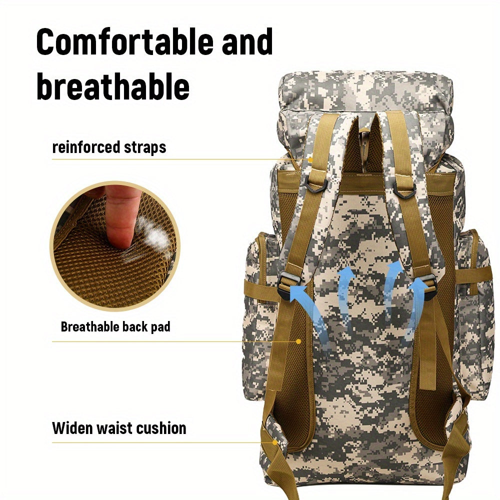 2er Set 80L Taktischer Wanderrucksack Camping Bergsteiger Tasche