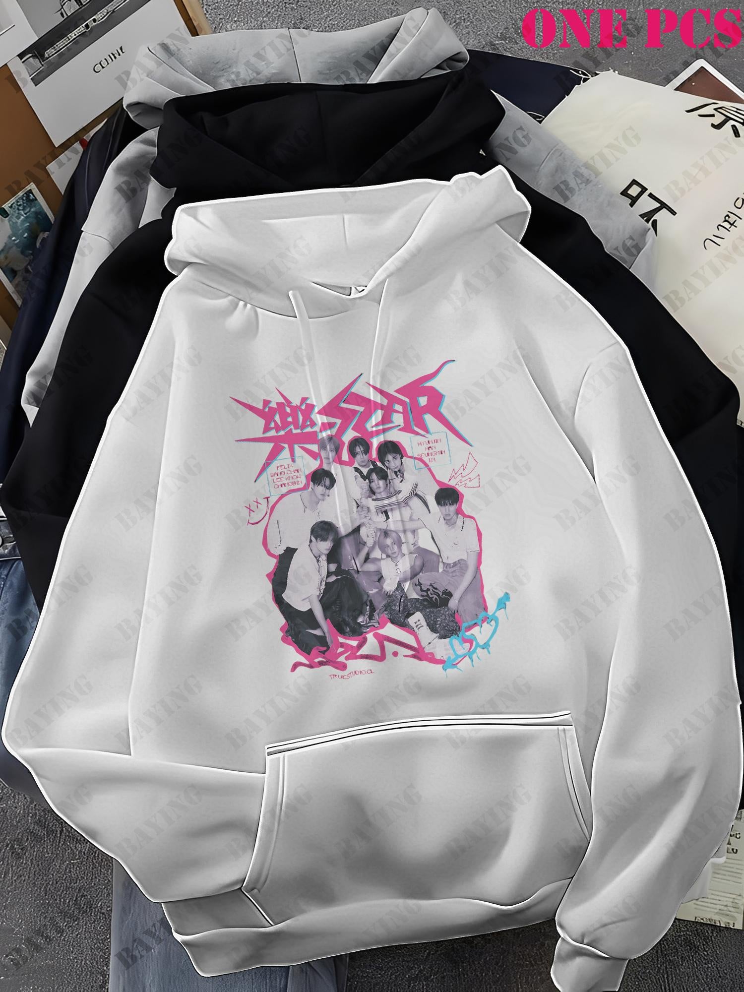 ROCKSTAR Stray s Konzert Sweatshirt für Männer Frauen mit Kangaroo-Tasche Unisex Hoodie