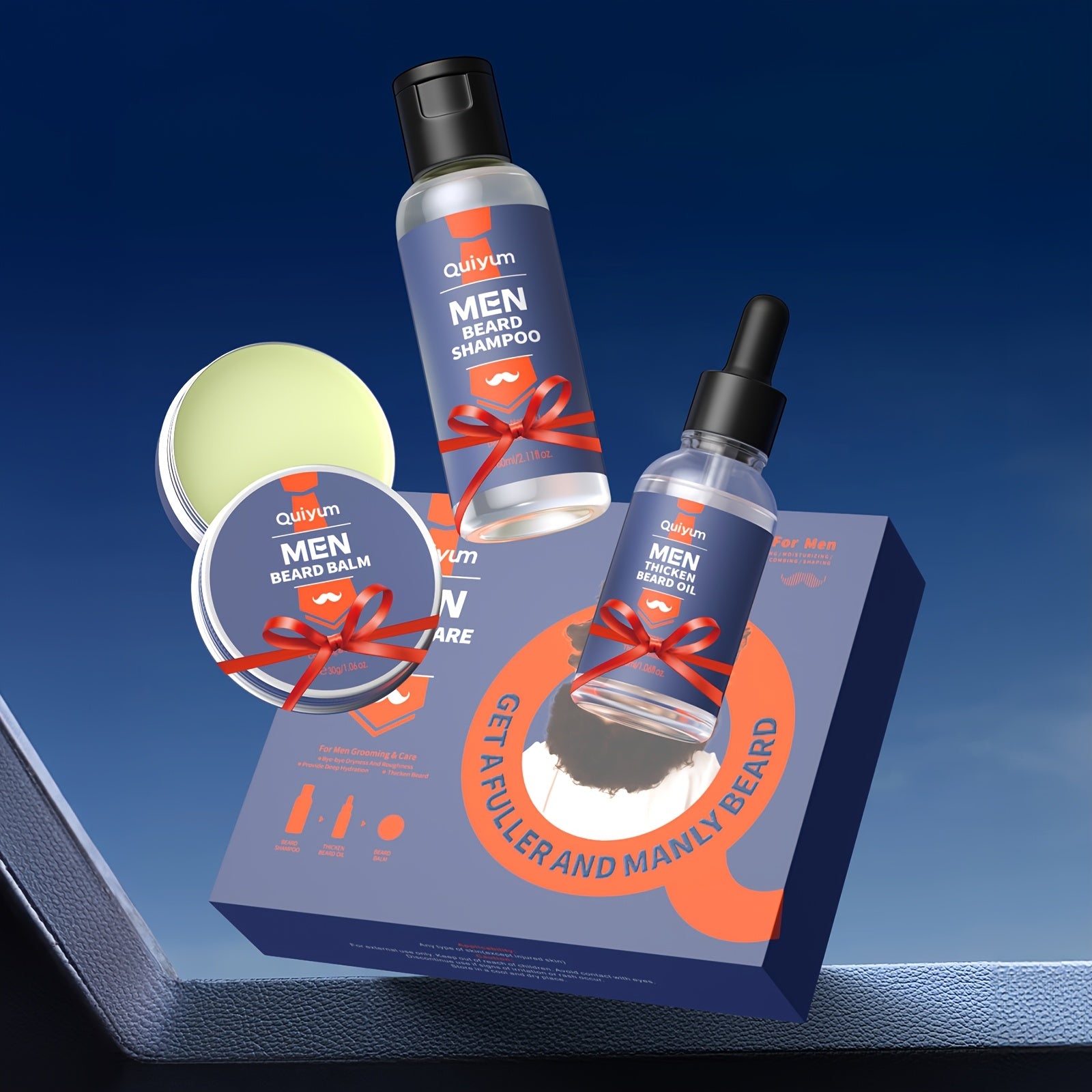 3-teiliges Bartpflege-Set für Männer