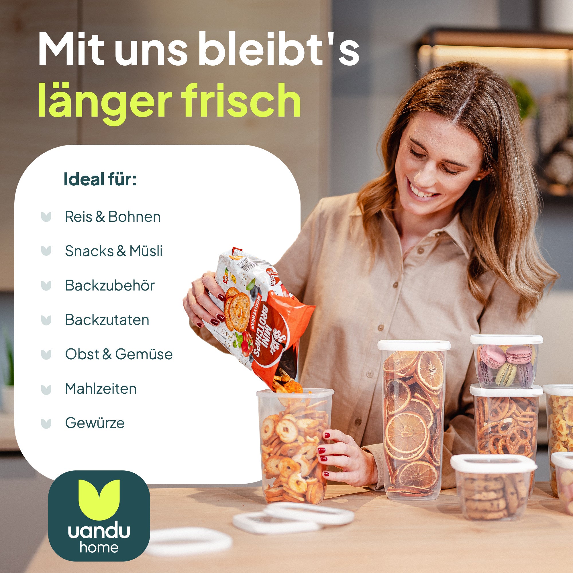 uandu Vorratsdosen mit Deckel luftdicht