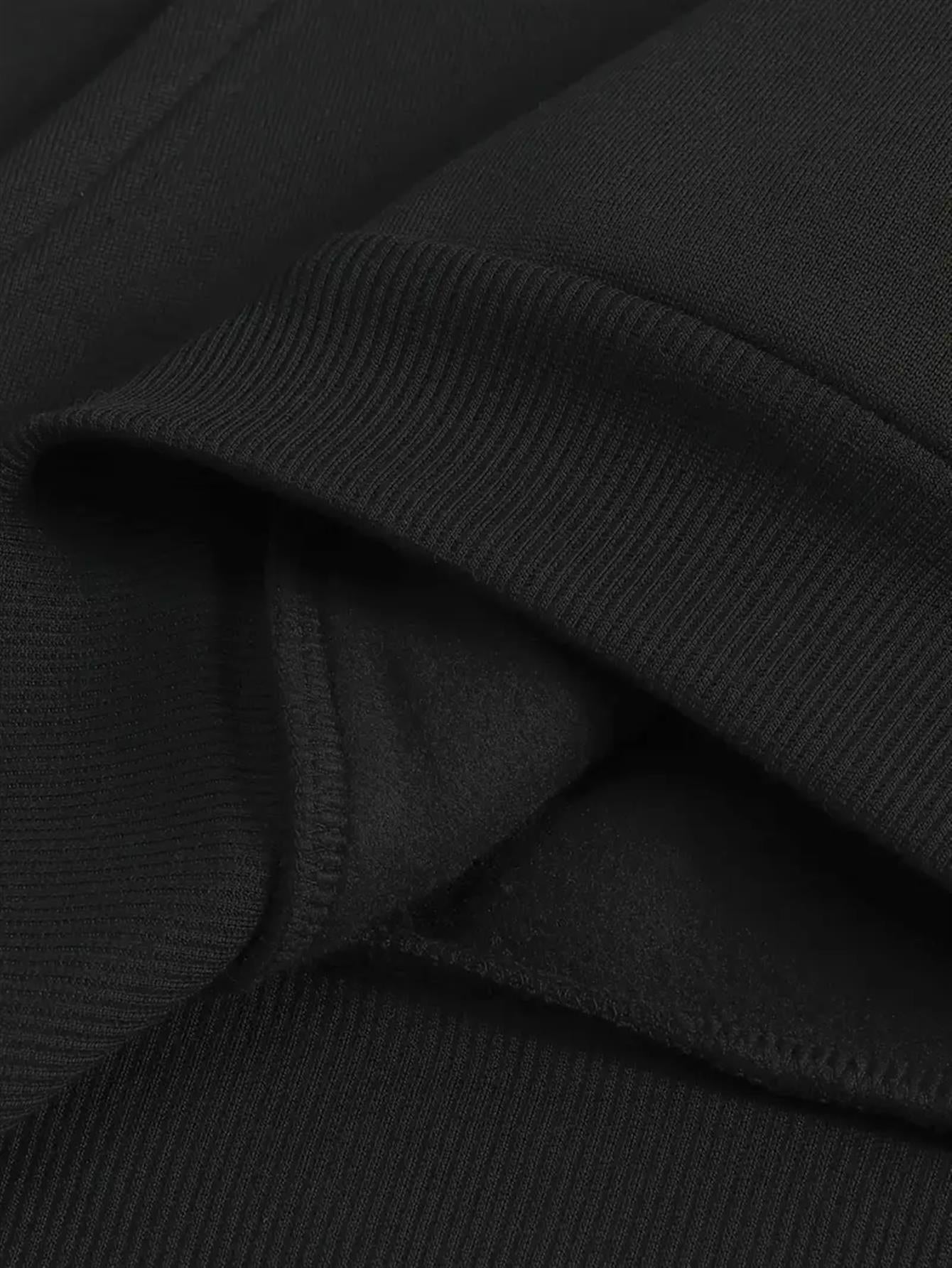 Herren Schwarze Grafik-Kapuzenjacke - Vergib Ihnen, Vater