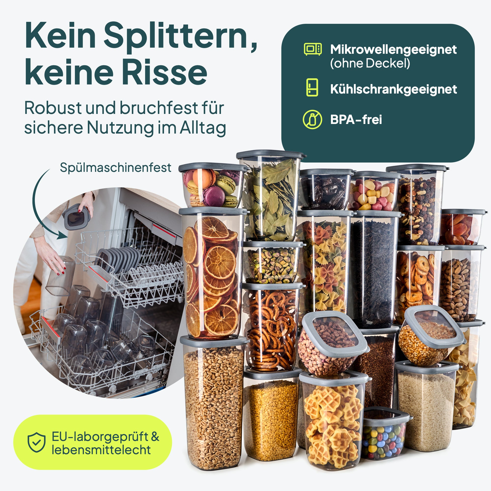 uandu Vorratsdosen mit Deckel luftdicht