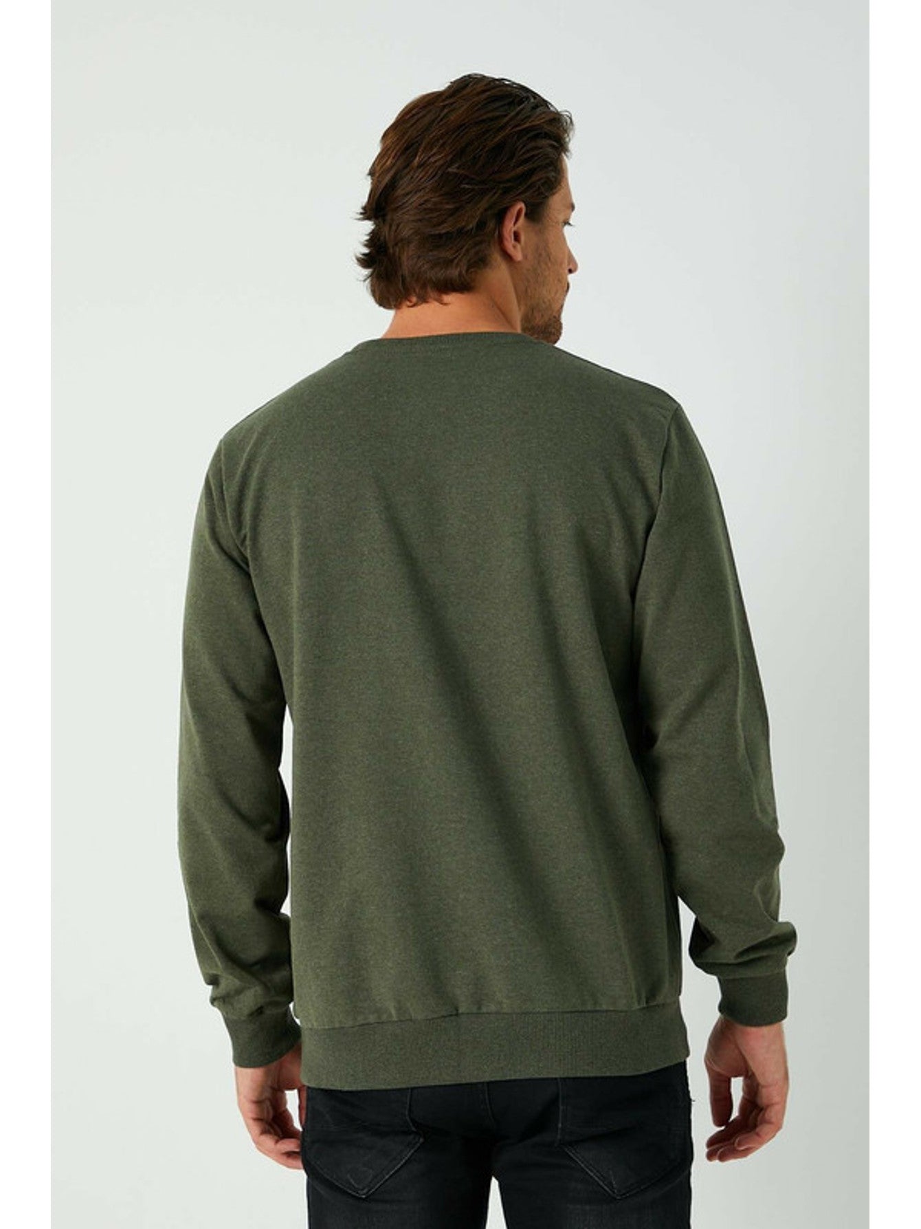 Herren Sweatshirt Klassischer Pullover ohne Kapuze