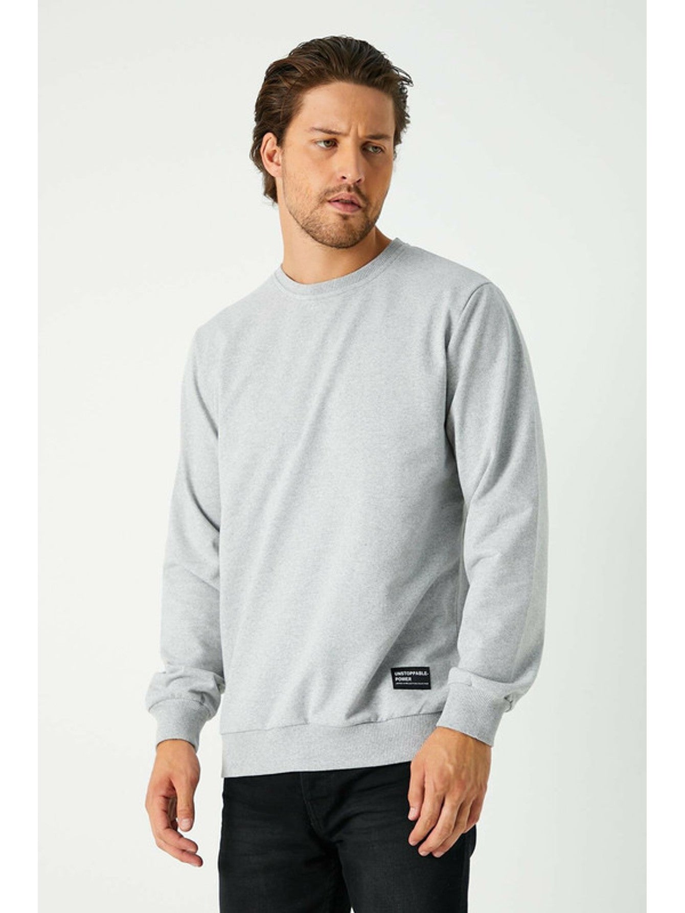 Herren Sweatshirt Klassischer Pullover ohne Kapuze