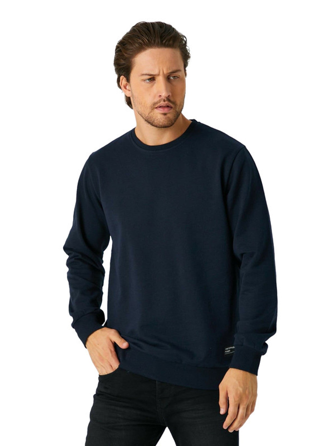 Herren Sweatshirt Klassischer Pullover ohne Kapuze