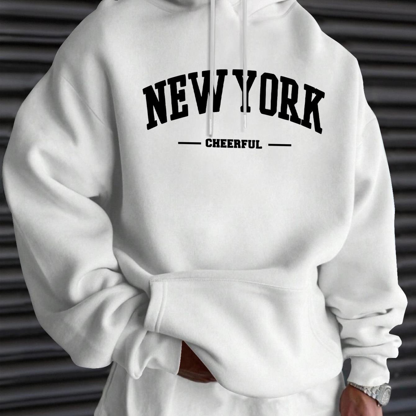 Herren New York Grafik Hoodie - Slim-Fit