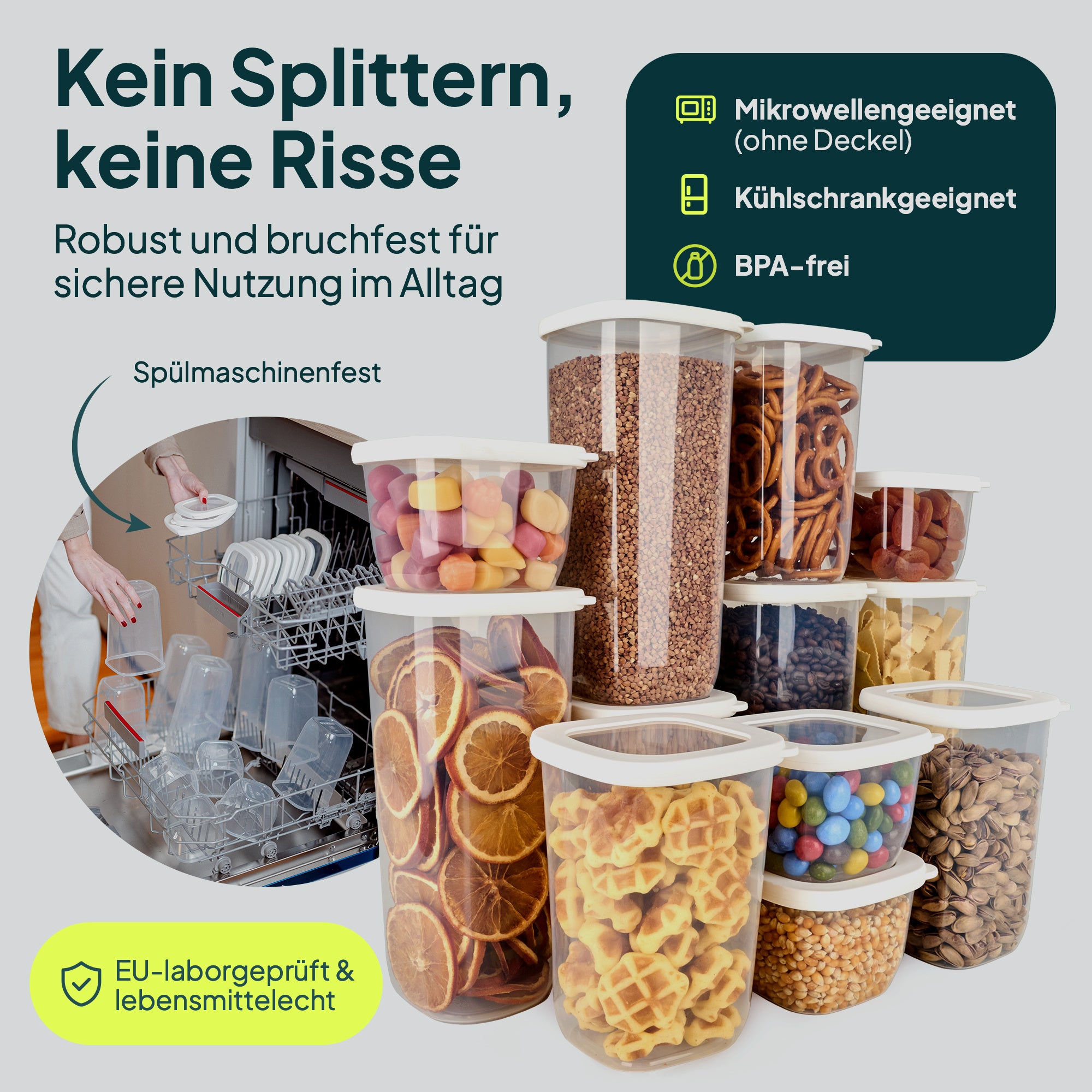 uandu Vorratsdosen mit Deckel luftdicht