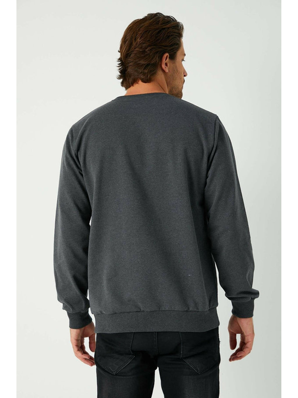 Herren Sweatshirt Klassischer Pullover ohne Kapuze