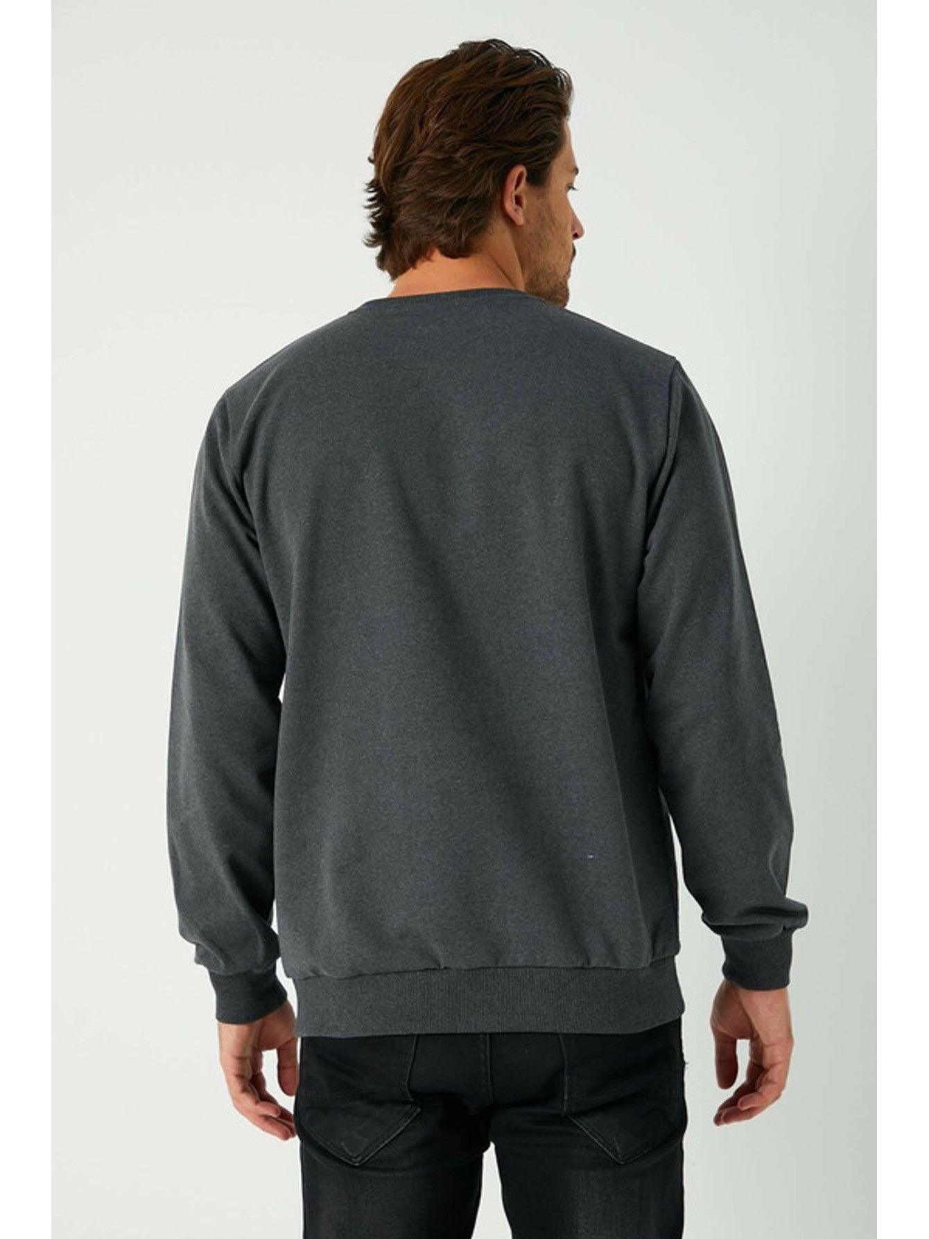 Herren Sweatshirt Klassischer Pullover ohne Kapuze