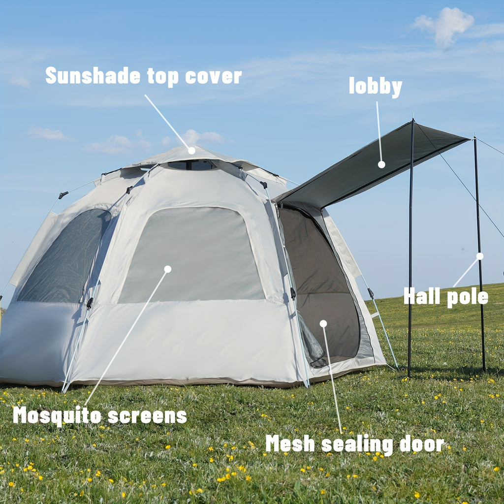 4-6-Personen Pop-Up-Camping-Zelt - Leichtgewichtiges, portables Outdoor-Zelt