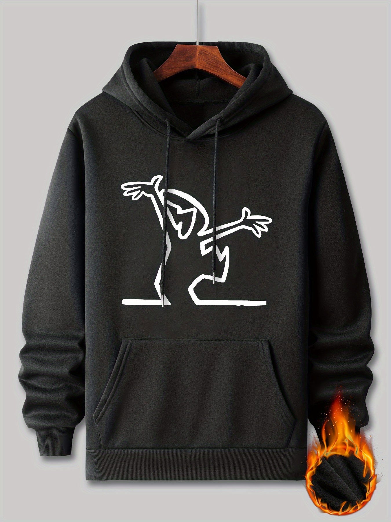 Lässiges Herren-Heckenturnshirt mit geometrischem Print