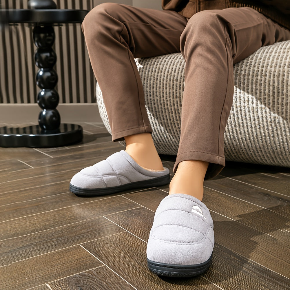 Herren-Hausschuhe aus Memory-Schaum, Bequeme und Warme Winter Schuhe in Großer Größe