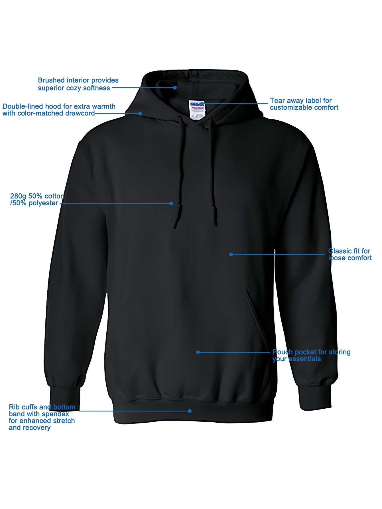 Herren Magdeburg Gothic Schriftzug Kapuzenpullover