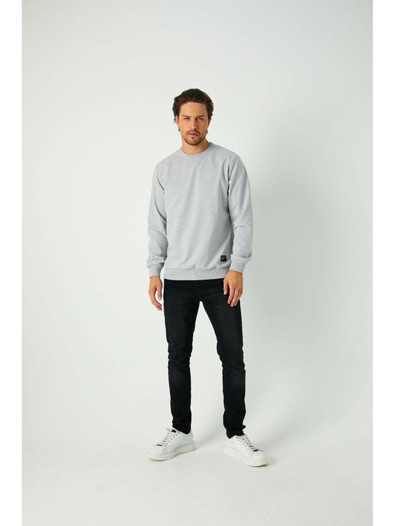 Herren Sweatshirt Klassischer Pullover ohne Kapuze