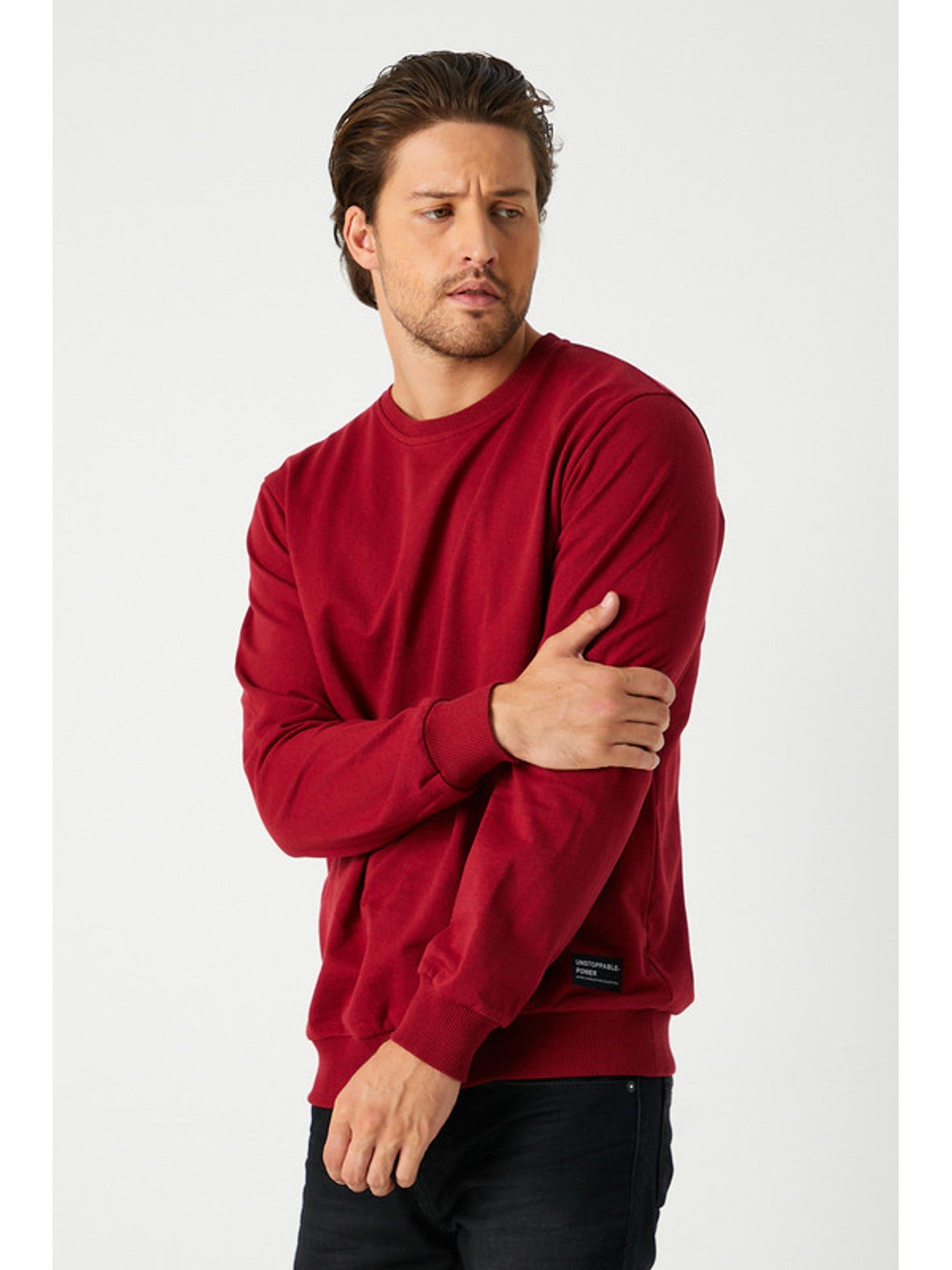 Herren Sweatshirt Klassischer Pullover ohne Kapuze