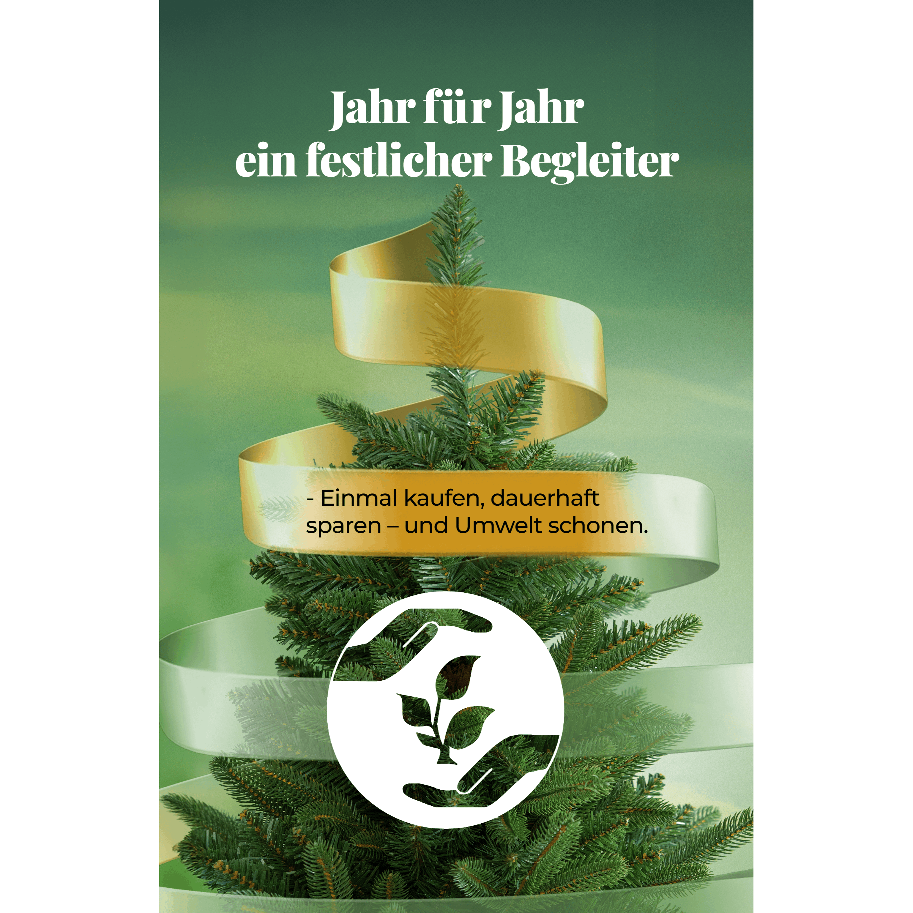Premium Weihnachtsbaum künstlich 180cm – Nordmanntanne naturgetreu & edel dicht – Luxus Kunsttanne mit Holzständer