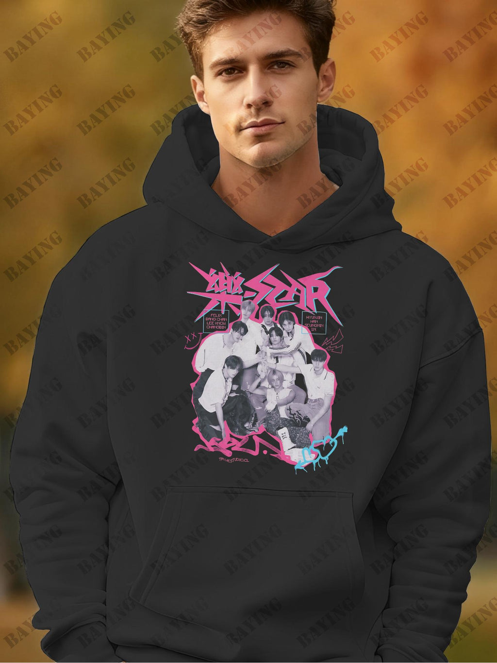 ROCKSTAR Stray s Konzert Sweatshirt für Männer Frauen mit Kangaroo-Tasche Unisex Hoodie