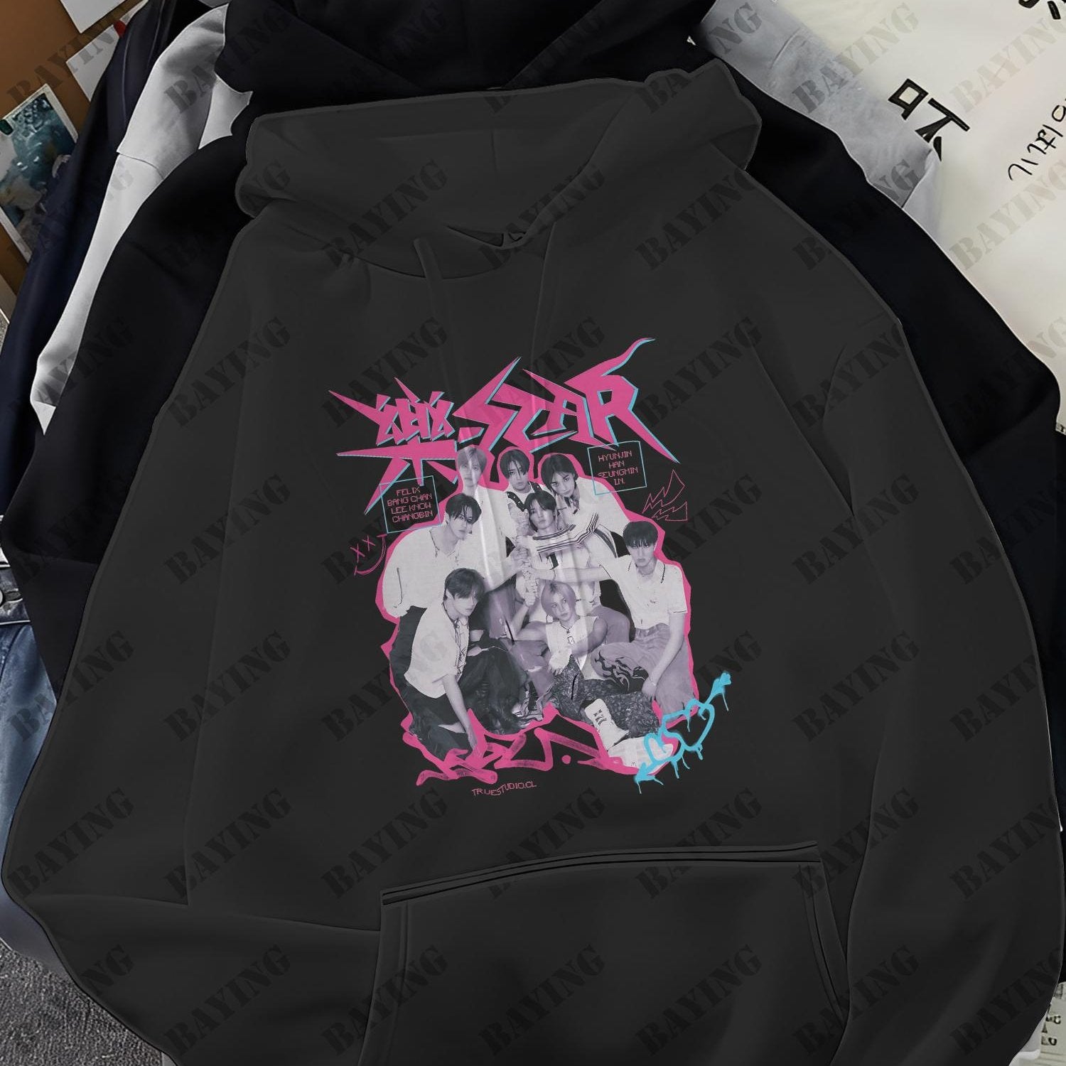 ROCKSTAR Stray s Konzert Sweatshirt für Männer Frauen mit Kangaroo-Tasche Unisex Hoodie