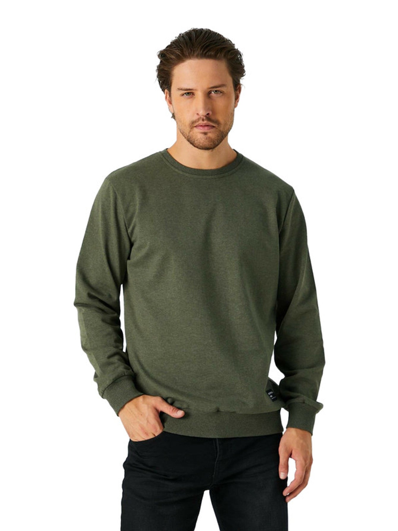 Herren Sweatshirt Klassischer Pullover ohne Kapuze