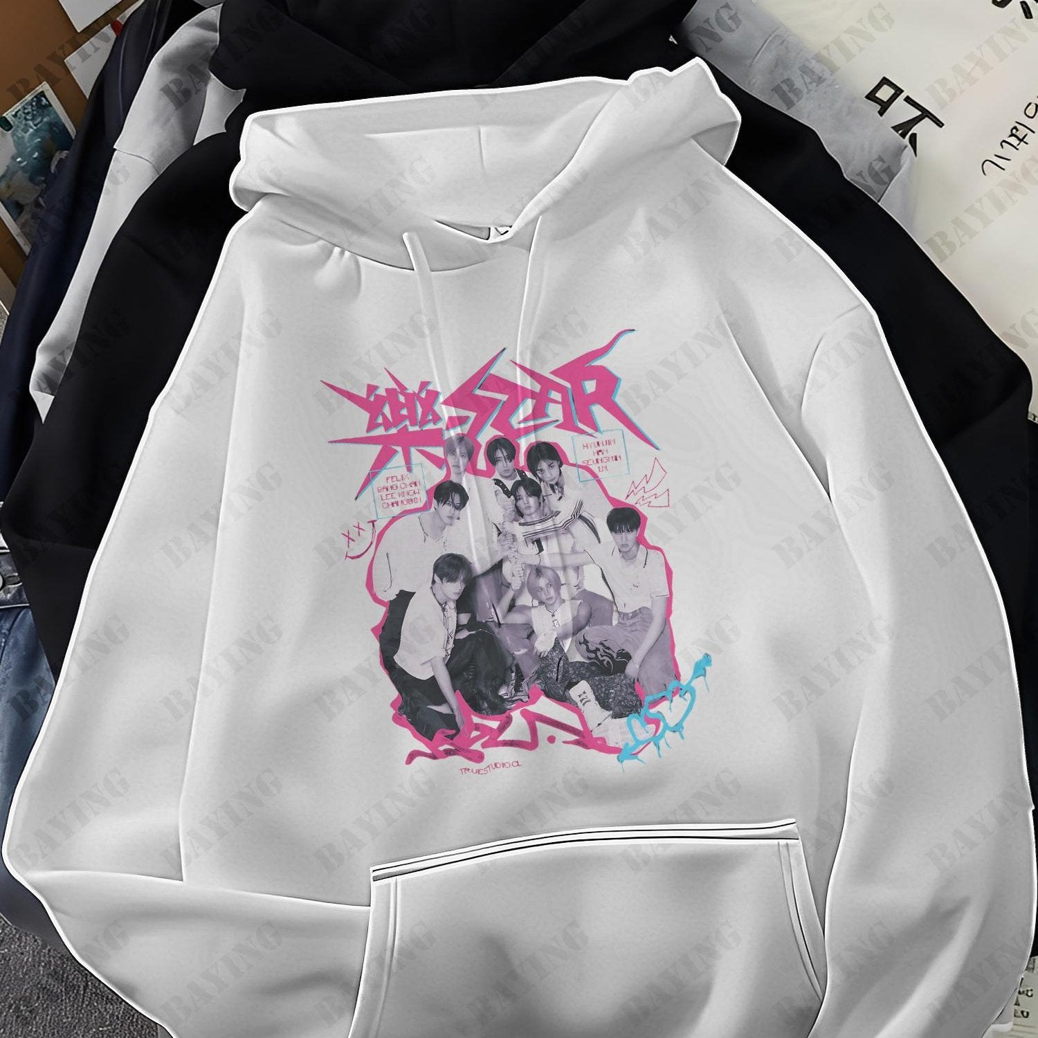 ROCKSTAR Stray s Konzert Sweatshirt für Männer Frauen mit Kangaroo-Tasche Unisex Hoodie