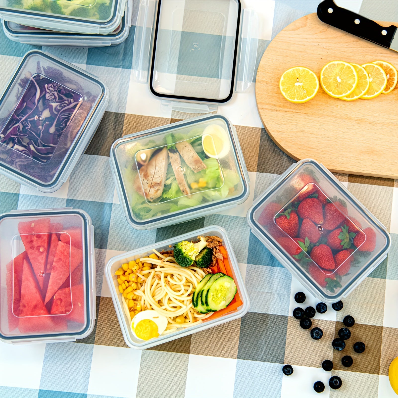 13-teiliges Vorratsdosen-Set, Küchenaufbewahrungsschalen mit kleinen Behältern (840ml/140ml)