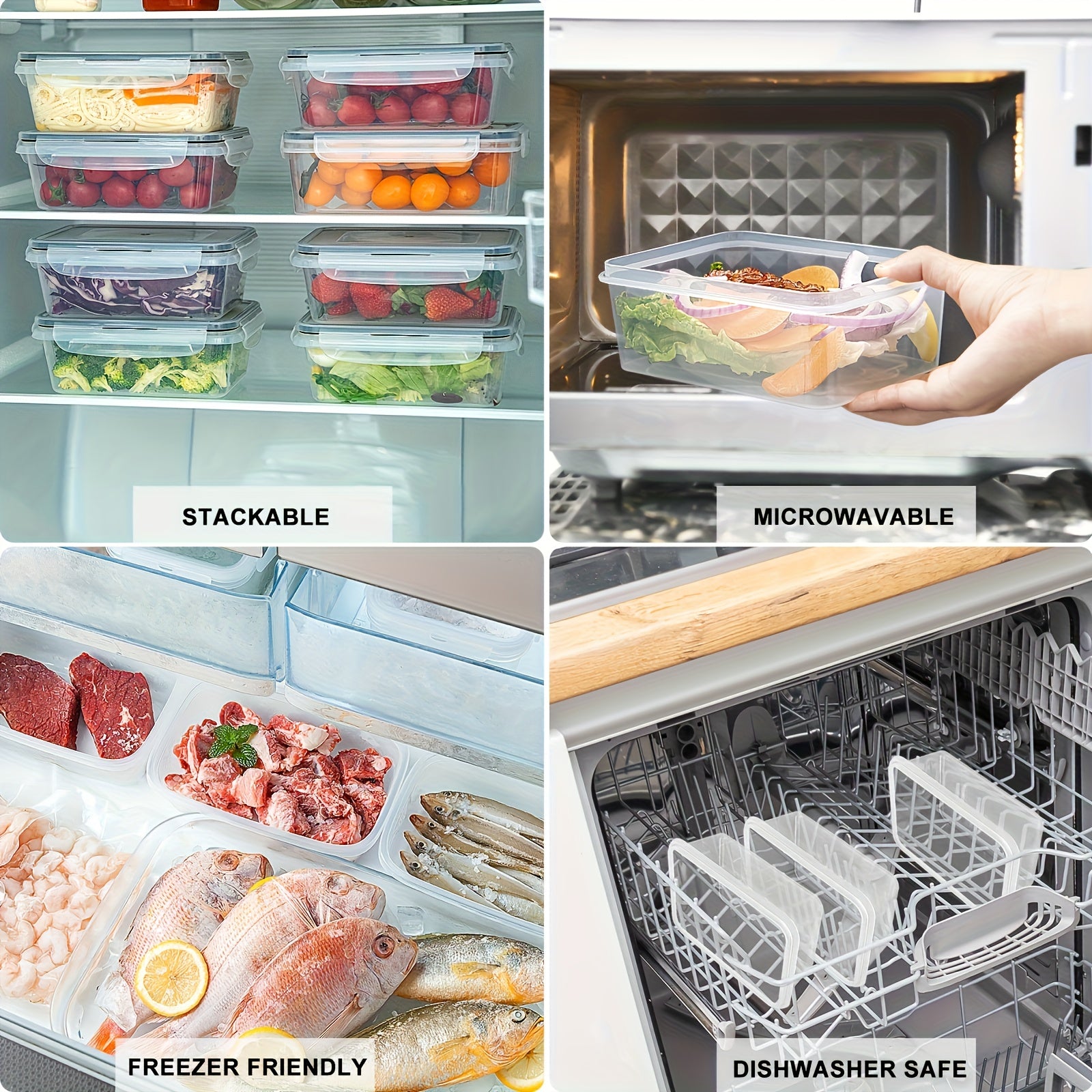 13-teiliges Vorratsdosen-Set, Küchenaufbewahrungsschalen mit kleinen Behältern (840ml/140ml)