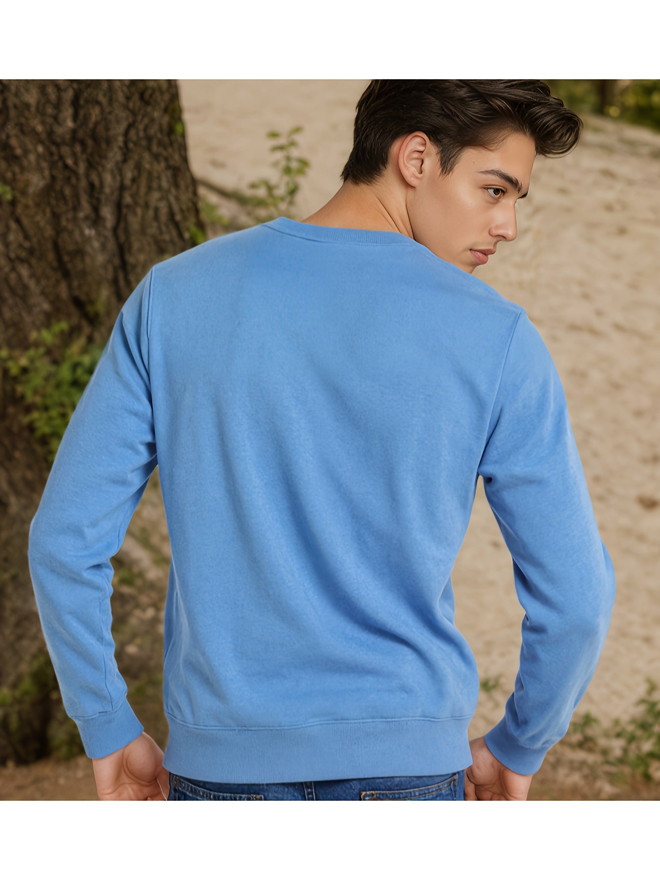 Herren-Sweatshirt mit Rundhalsausschnitt