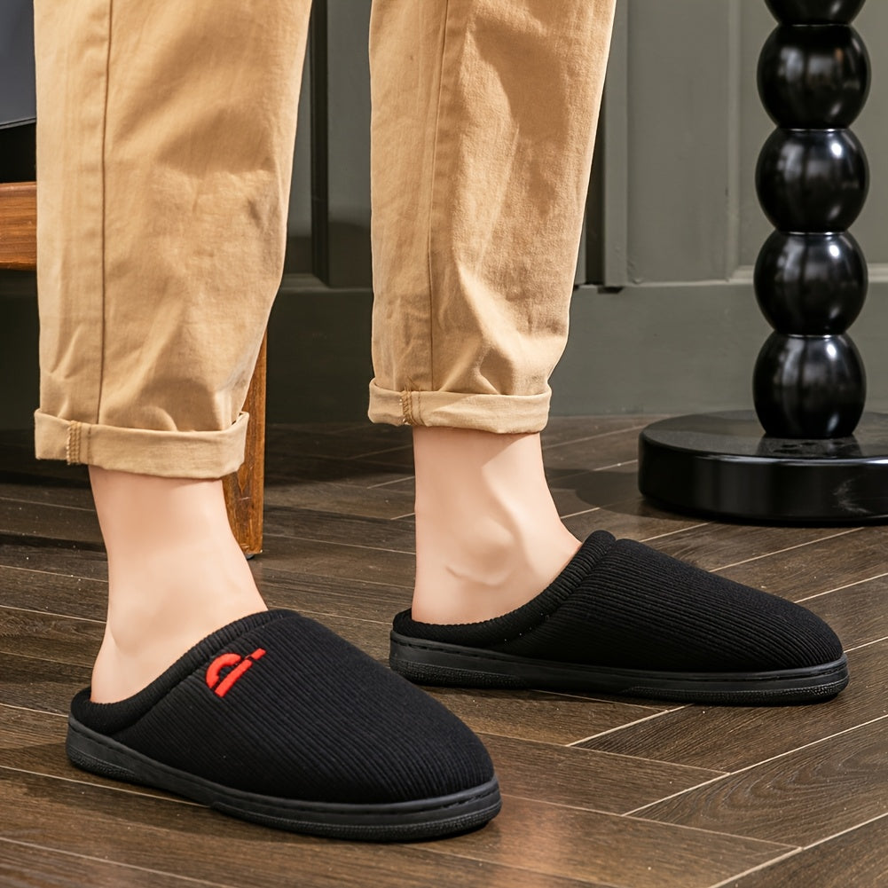 Herren-Winterschlappen mit Memory-Schaum & Plüschfutter