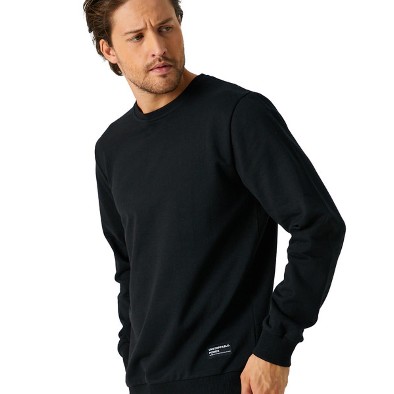 Herren Sweatshirt Klassischer Pullover ohne Kapuze