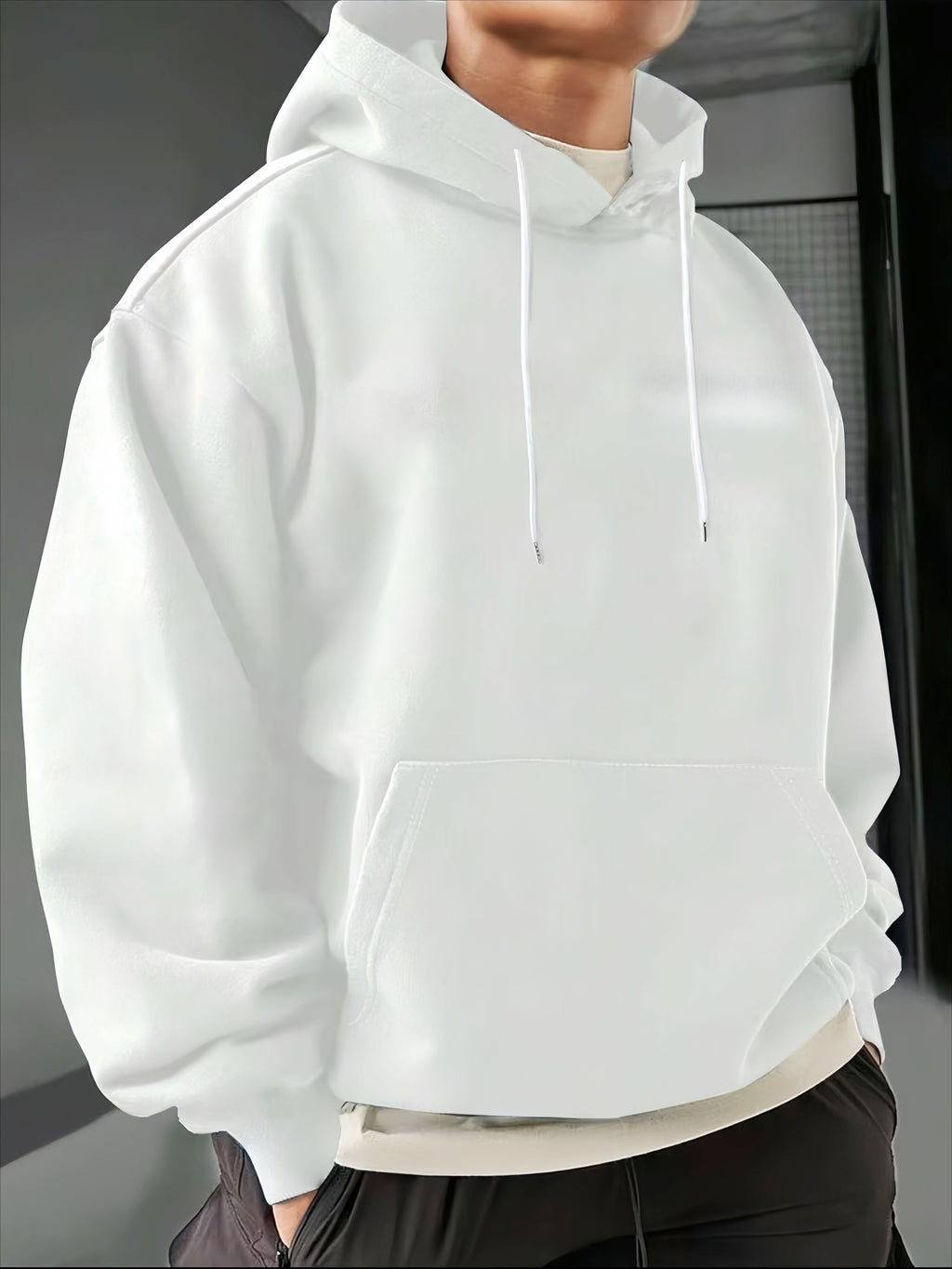 Herren Hoodie mit Totenkopf & Spielkarten-Print