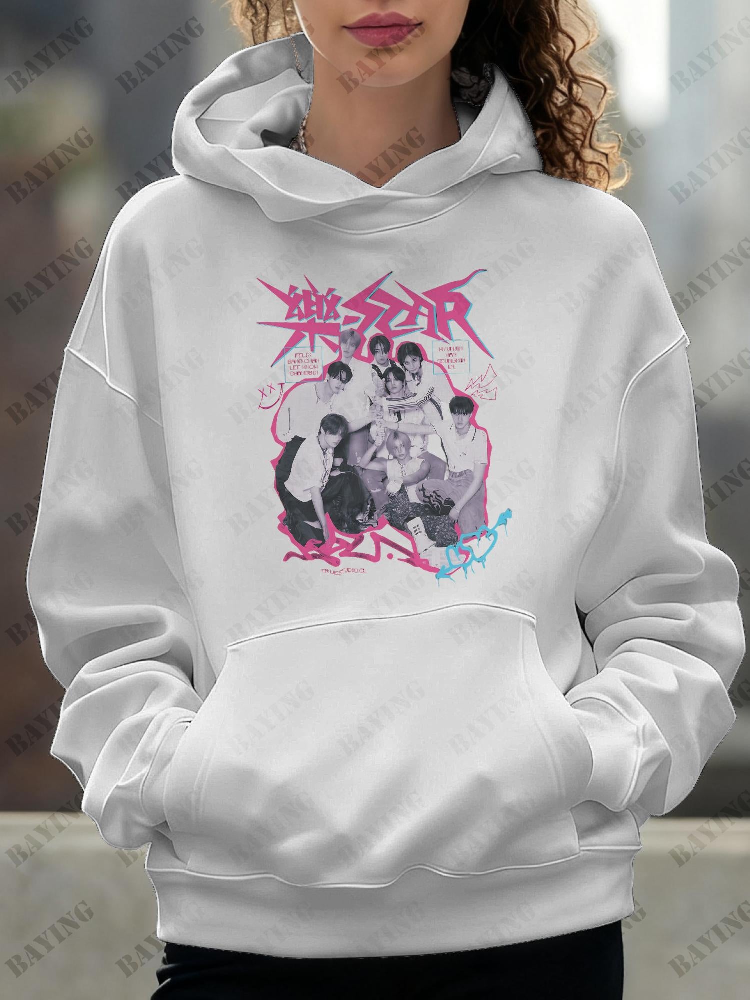 ROCKSTAR Stray s Konzert Sweatshirt für Männer Frauen mit Kangaroo-Tasche Unisex Hoodie