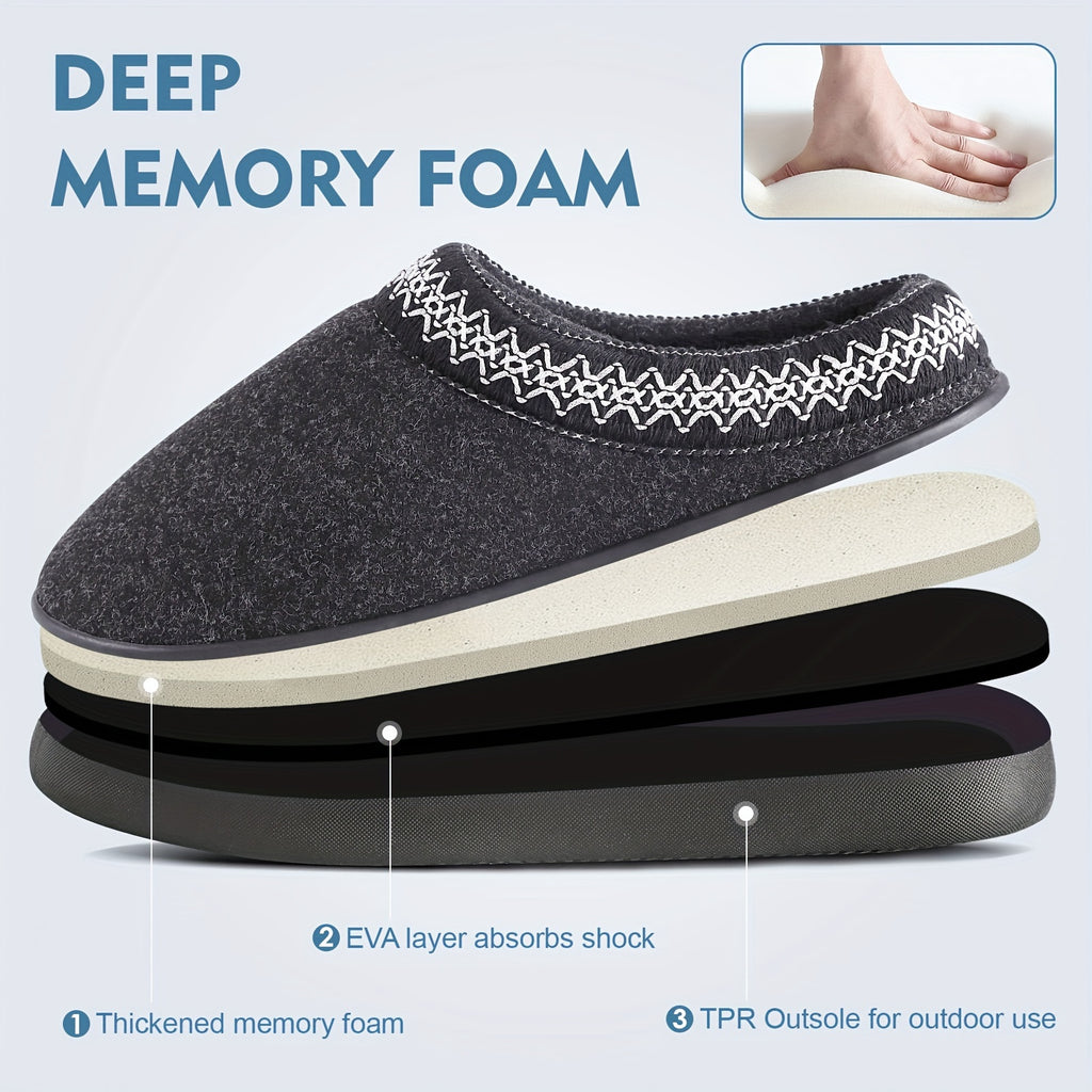 Herren Fuzzy Hausschuhe mit Memory Schaum