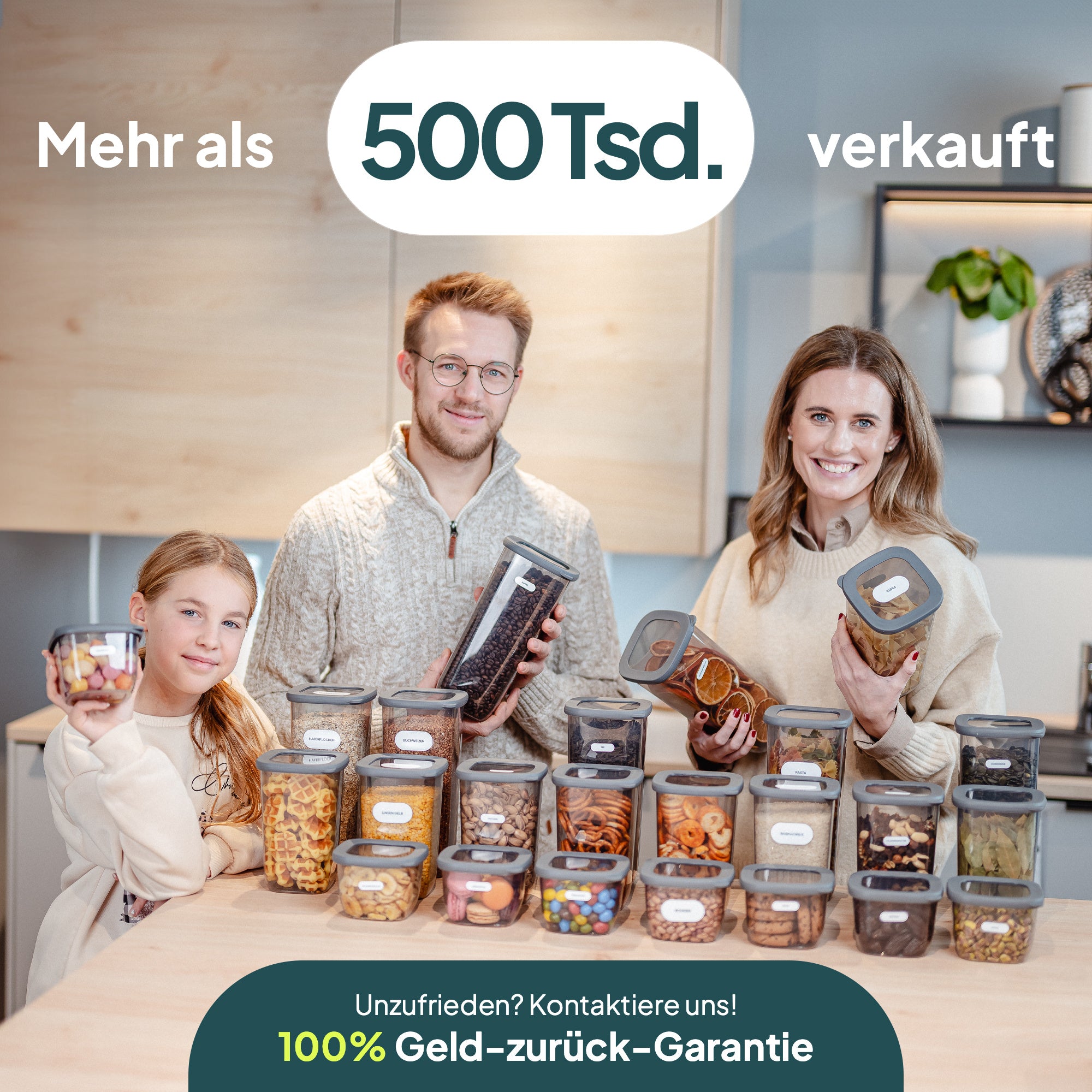 uandu Vorratsdosen mit Deckel luftdicht