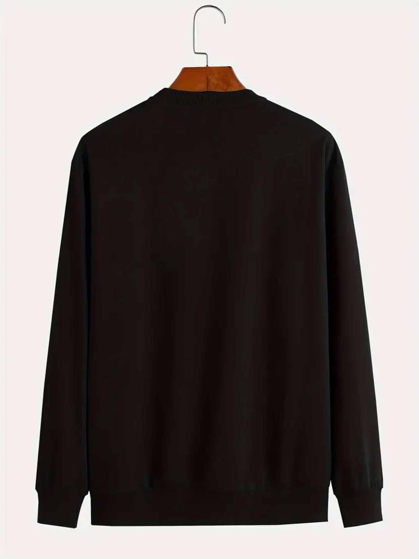 Herren Schwergewicht Kapuzenpullover - Schwarz mit Segenskreuz-Print & Segensspruch-Aufdruck