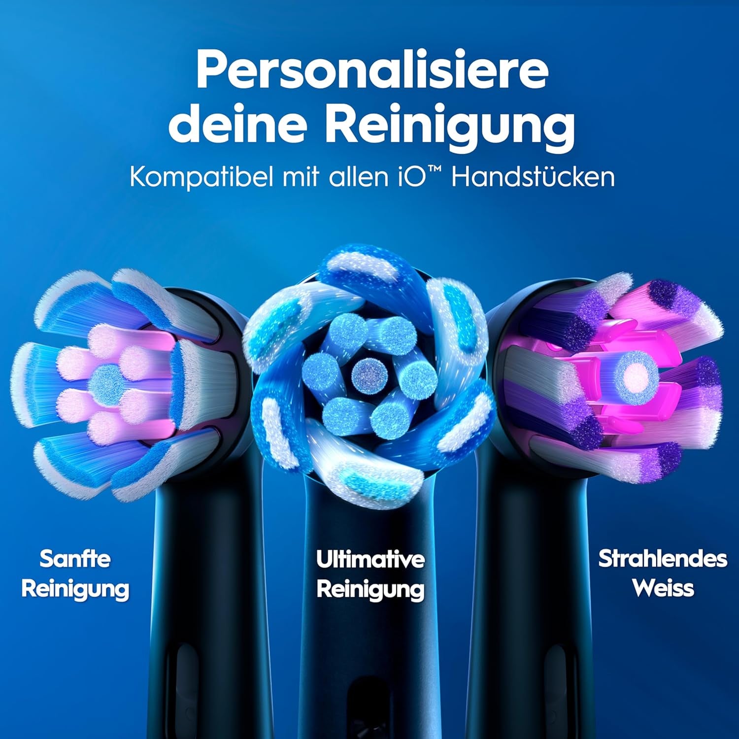 Oral-B Io Series 9 Elektrische Zahnbürste, Inkl. 3 Aufsteckbürsten, Lade-Reise-Etui, Schnellladestation
