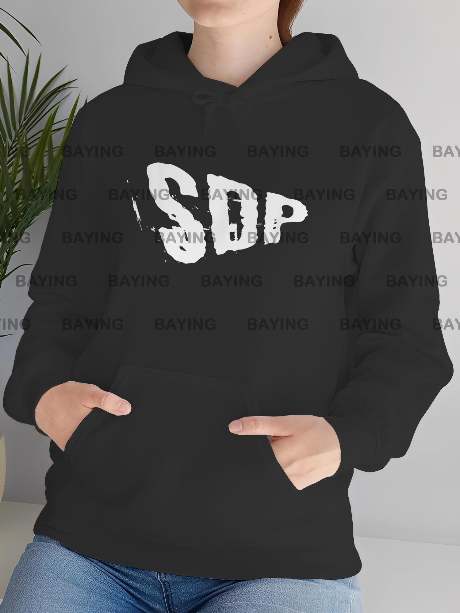 SDP Logo Hoodie T-Shirt für Herren & Damen – Unisex  Sweatshirt mit Kangaroo-Tasche