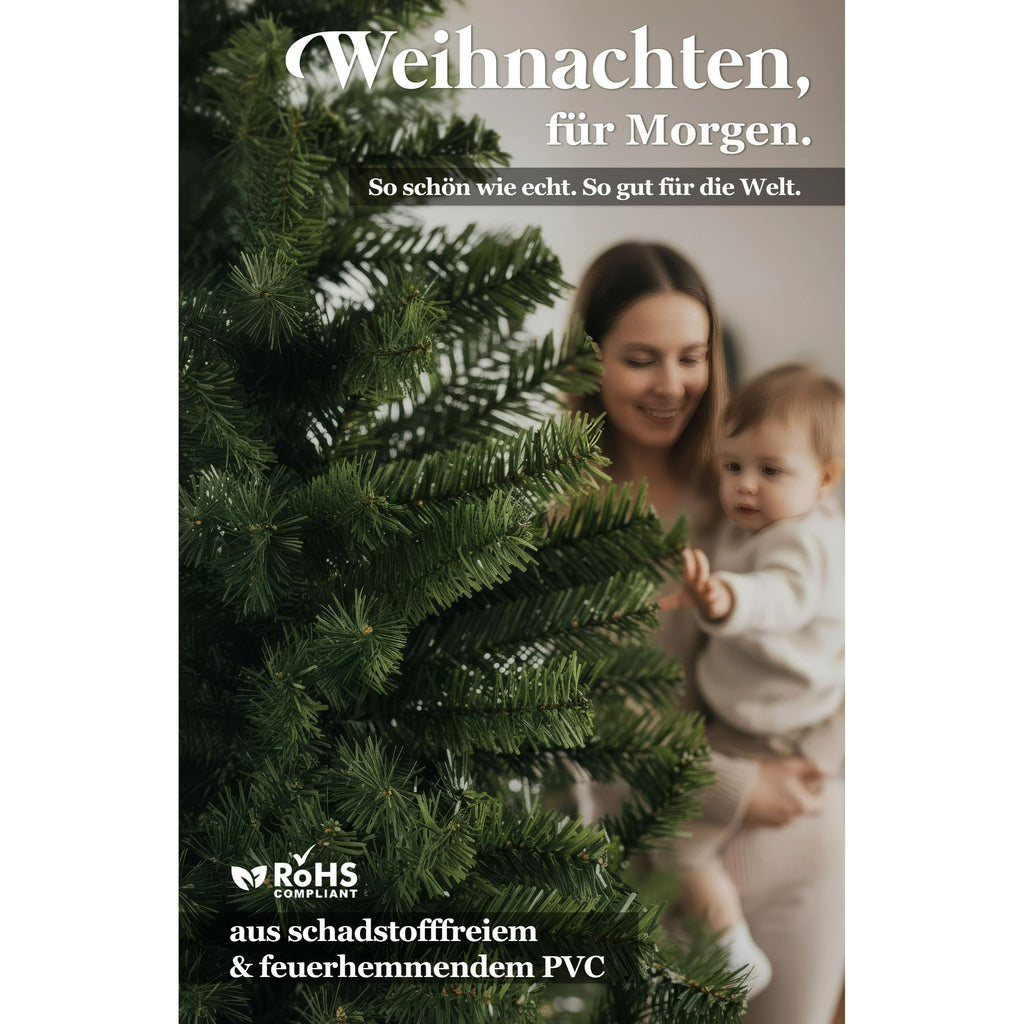 Künstlicher PVC-Weihnachtsbaum, 180 cm, Grün
