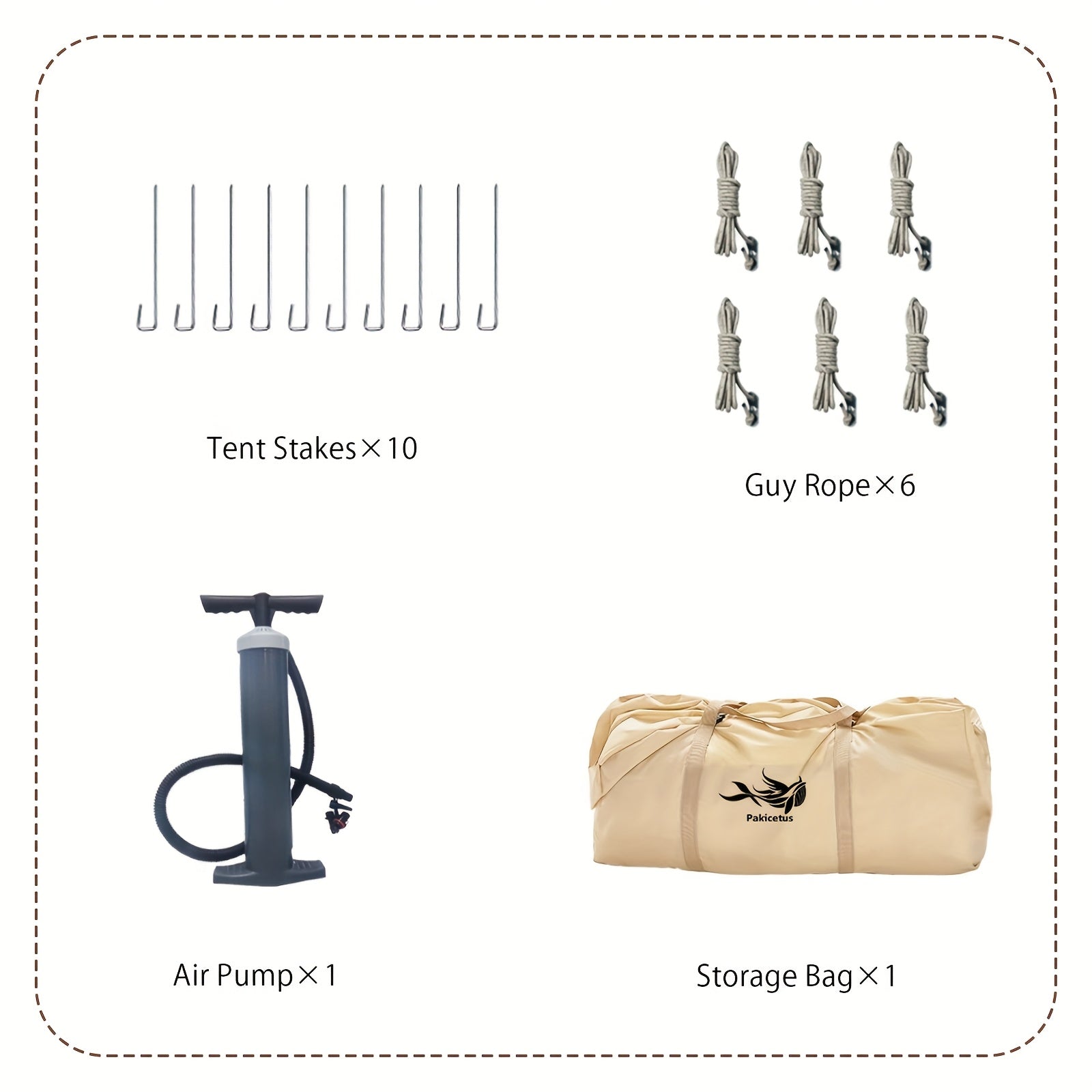 6-Personen XXL Campingzelt aufblasbar