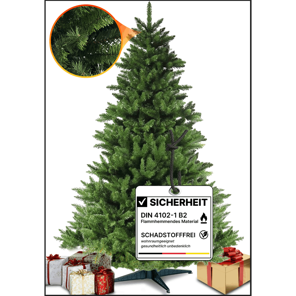 Künstlicher PVC-Weihnachtsbaum, 180 cm, Grün