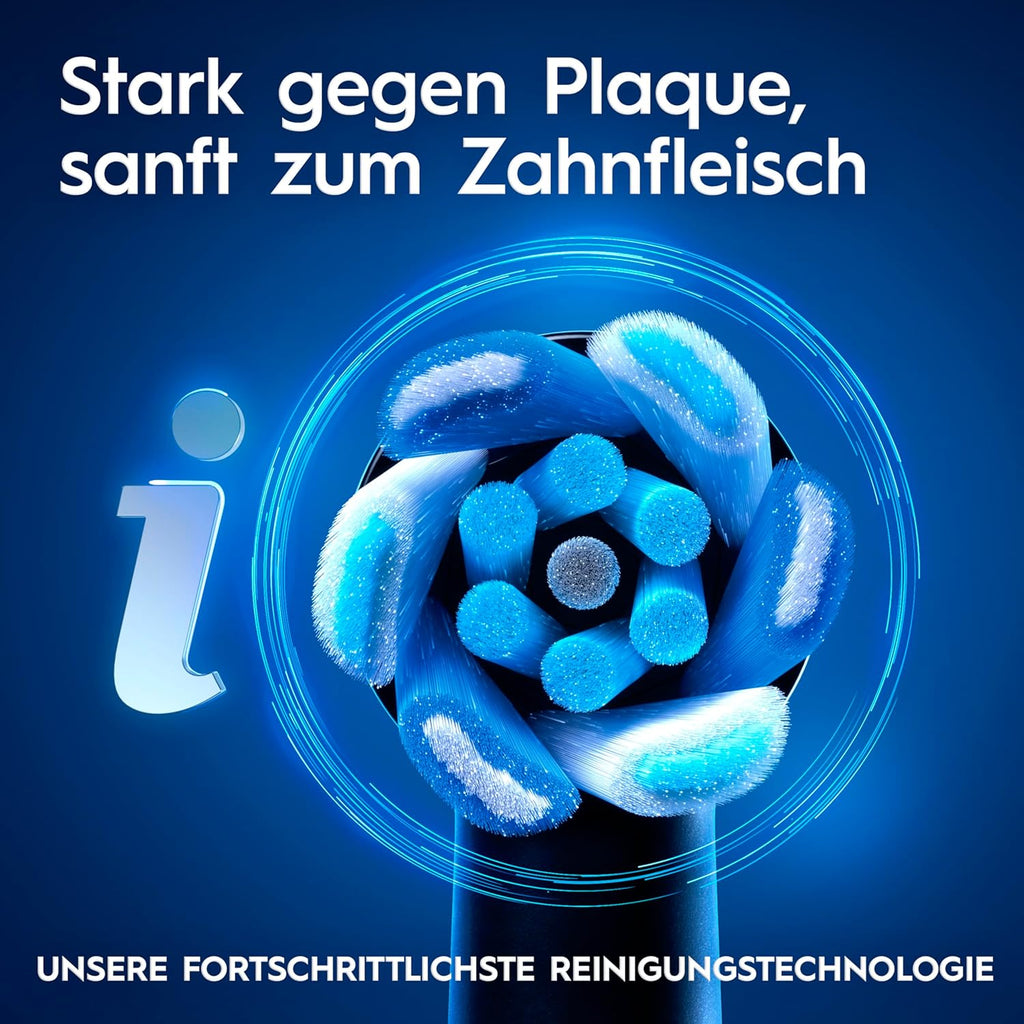 Oral-B Io Series 9 Elektrische Zahnbürste, Inkl. 3 Aufsteckbürsten, Lade-Reise-Etui, Schnellladestation